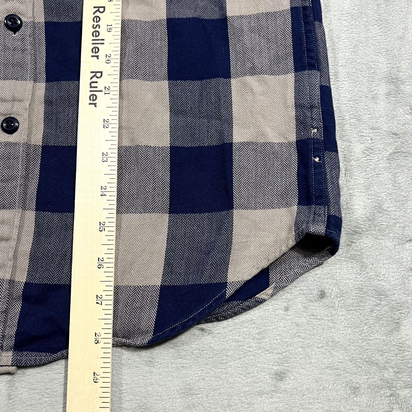 J.Crew J.Crew Men's S Blue Tan Buffalo Check Flannel Shirt Long Sleeve Button Up Size US S / EU 44-46 / 1 - 6 Thumbnail