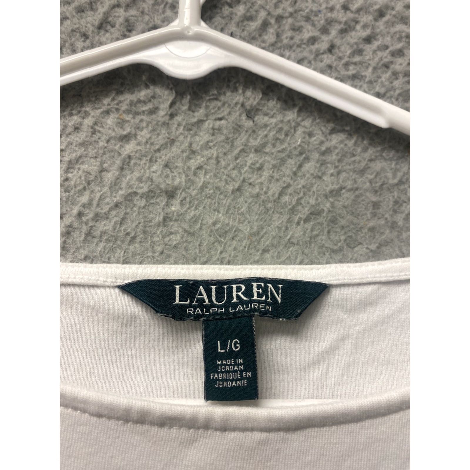 Ralph Lauren LAUREN RALPH LAUREN Women's Color Block T-Shirt Large White Blue Casual Logo Classic Size L / US 10 / IT 46 - 2 Thumbnail