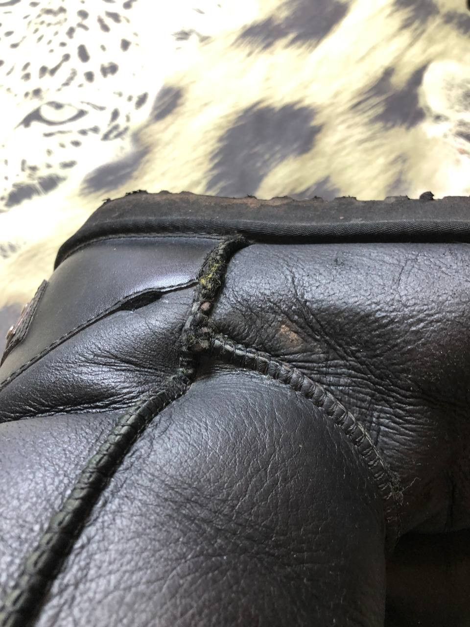 Ugg Uggs size 9 Black leather on soft black sheepskin Size US 10 / IT 40 - 23 Thumbnail