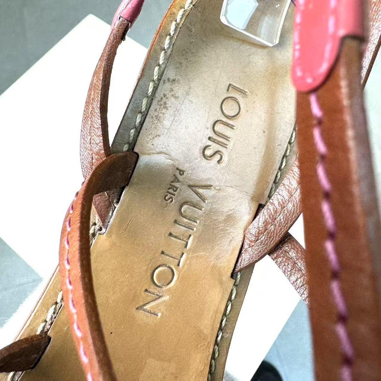 Louis Vuitton LOUIS VUITTON Flower Leather Sandals Size US 5.5 / IT 35.5 - 3 Thumbnail