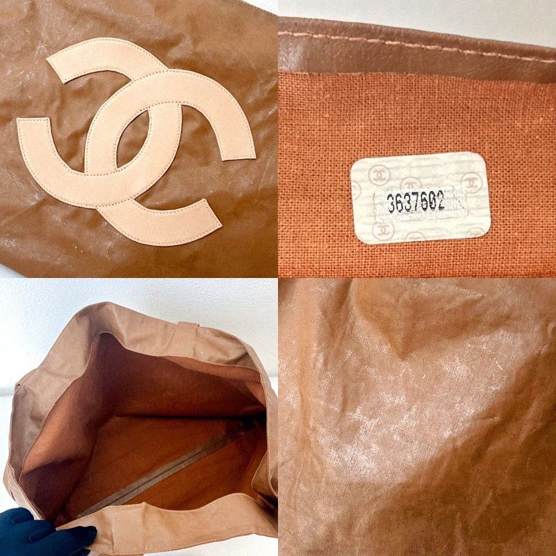 Chanel Chanel Vintage Big Logo Brown Shopper Shoulder Bag Size ONE SIZE - 9 Thumbnail