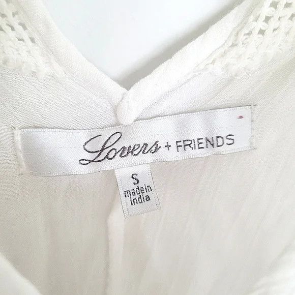 Lovers and Friends Sleeveless Keyhole Gauzy Crochet Trim Trapeze & Swing Dress Size S / US 4 / IT 40 - 7 Thumbnail