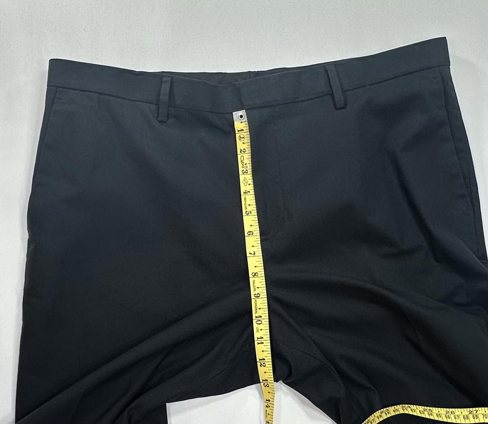 Banana Republic Banana Republic Slim Flat Front Dress Pants Black Mens 38/34 Size US 38 / EU 54 - 4 Thumbnail
