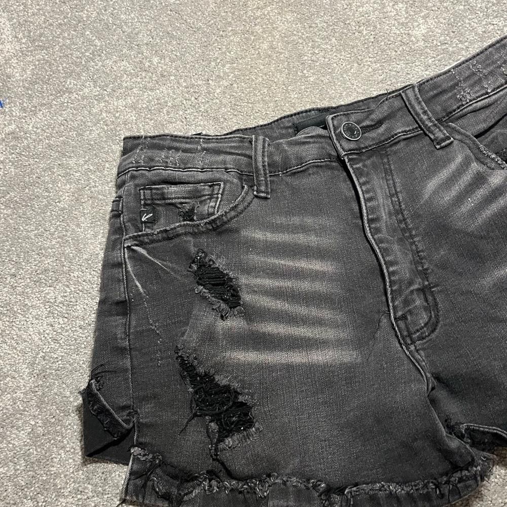 Designer Kancan black distressed short Size 28" / US 6 / IT 42 - 2 Thumbnail