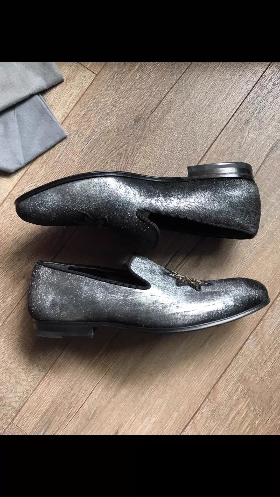 Alexander McQueen AMQ Silver Foil Embroidered Sneaker 41 (EU) Unique Size US 11 / EU 44 - 6 Thumbnail
