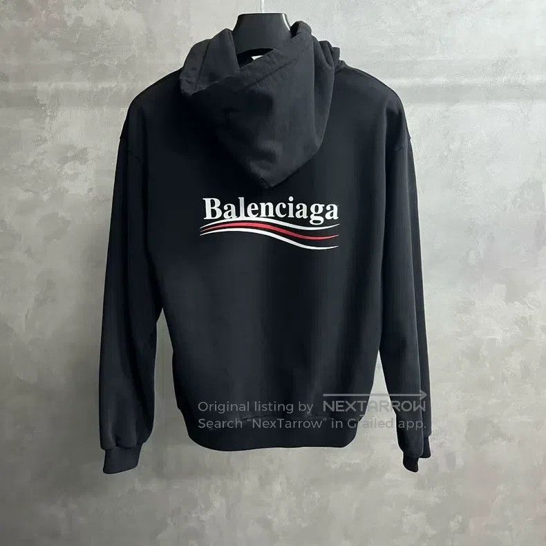 Balenciaga Balenciaga Black Letter Logo Printed Hooded Sweatshirt Size US S / EU 44-46 / 1 - 2 Thumbnail