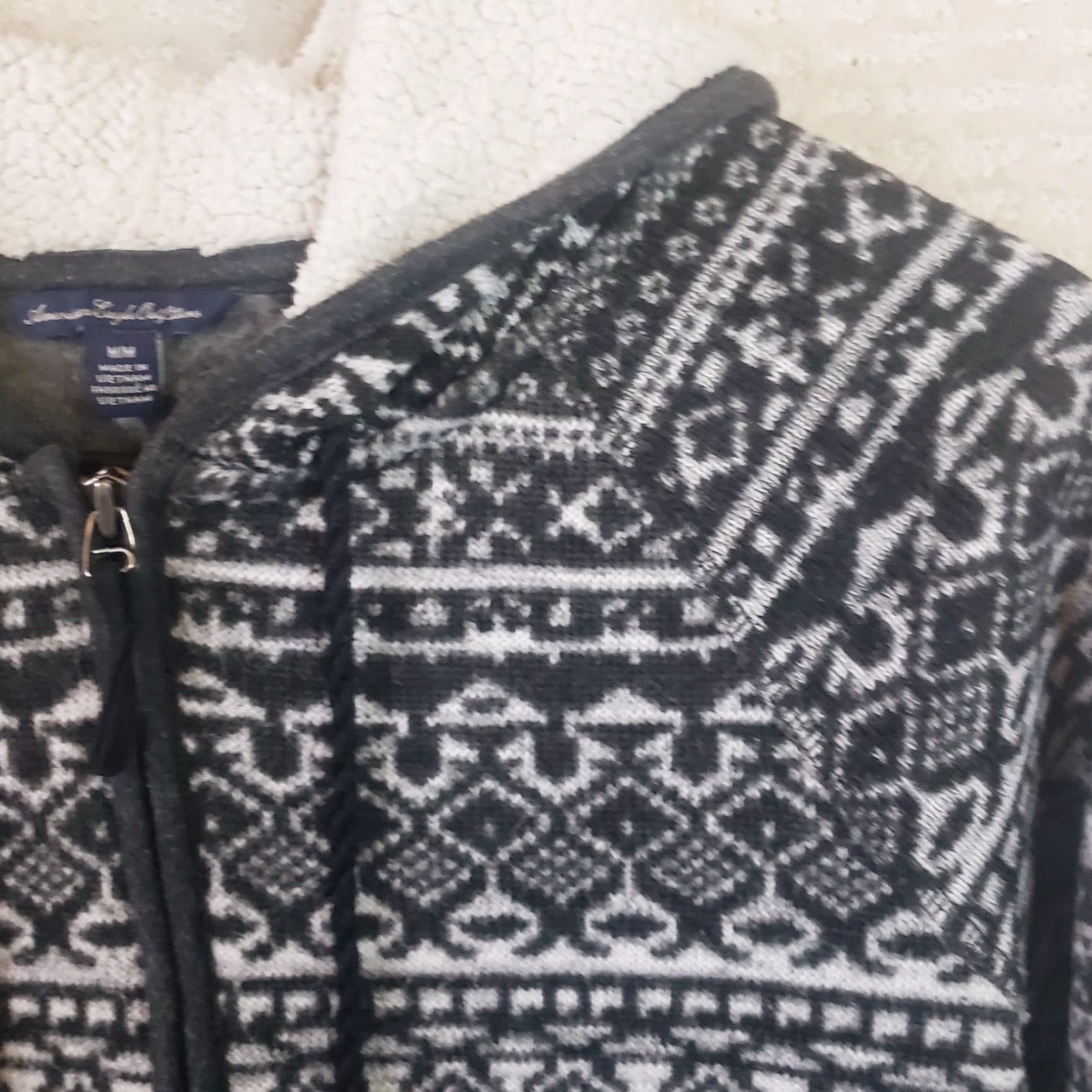 American Eagle Outfitters VINTAGE American Eagle Outfitters Full Zip Hoodie Shirt M Gray Black Geometric Aztec Boho Southwestern Unisex Adults Mens Womens Size M / US 6-8 / IT 42-44 - 5 Thumbnail