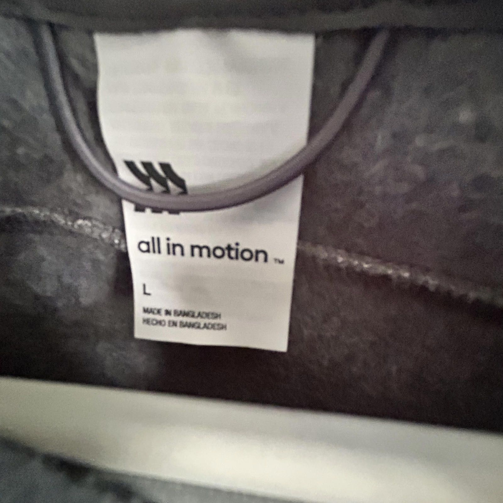 Other All in Motion Men's Gray Activewear Pullover Hoodie - Size L Size ONE SIZE - 3 Thumbnail
