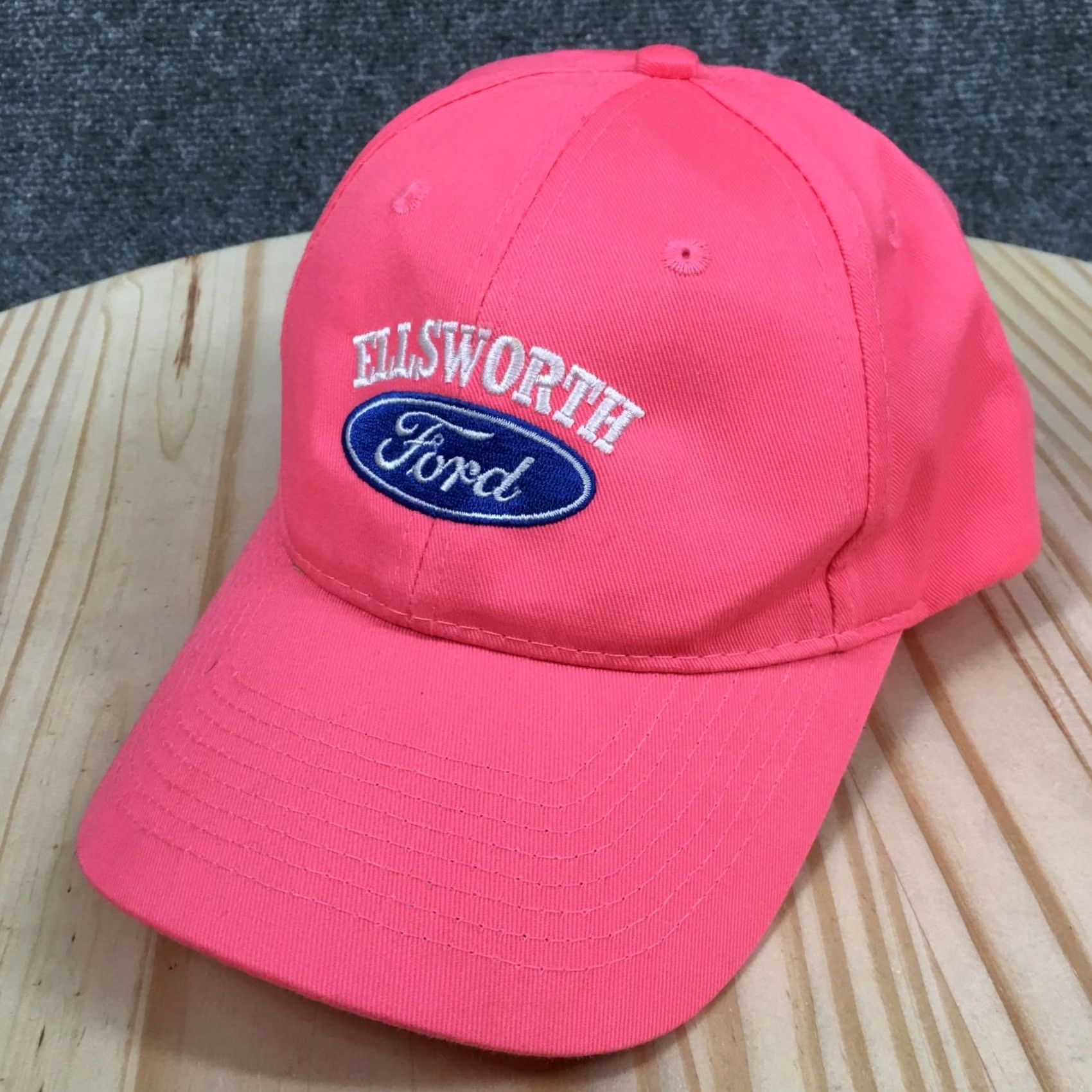 Port & Company Ford Ellsworth Baseball Cap Hat Mens One Size Pink Embroidered Logo Adjustable Size ONE SIZE - 2 Thumbnail