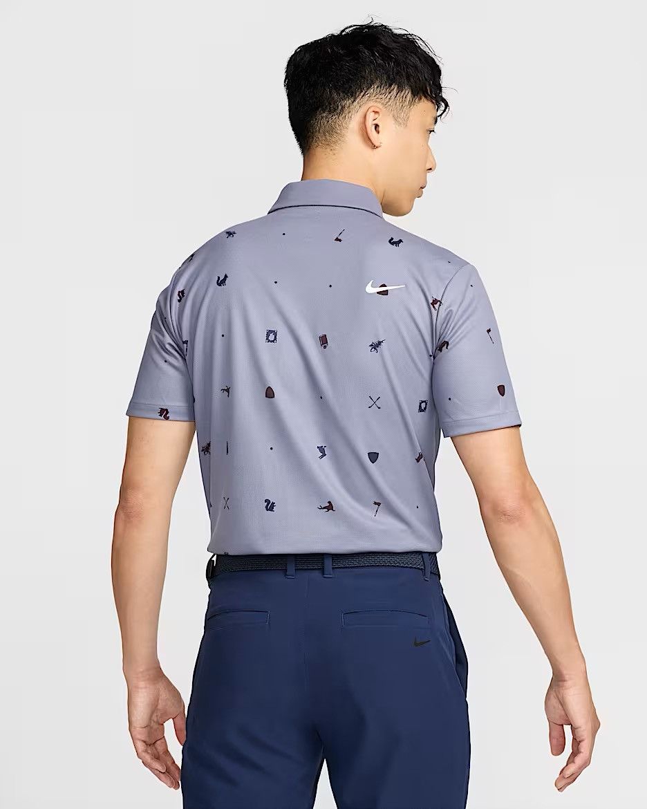 Nike Nike Golf Polo Mens Dri-FIT Tour Icon All Over Print Size US M / EU 48-50 / 2 - 2 Thumbnail