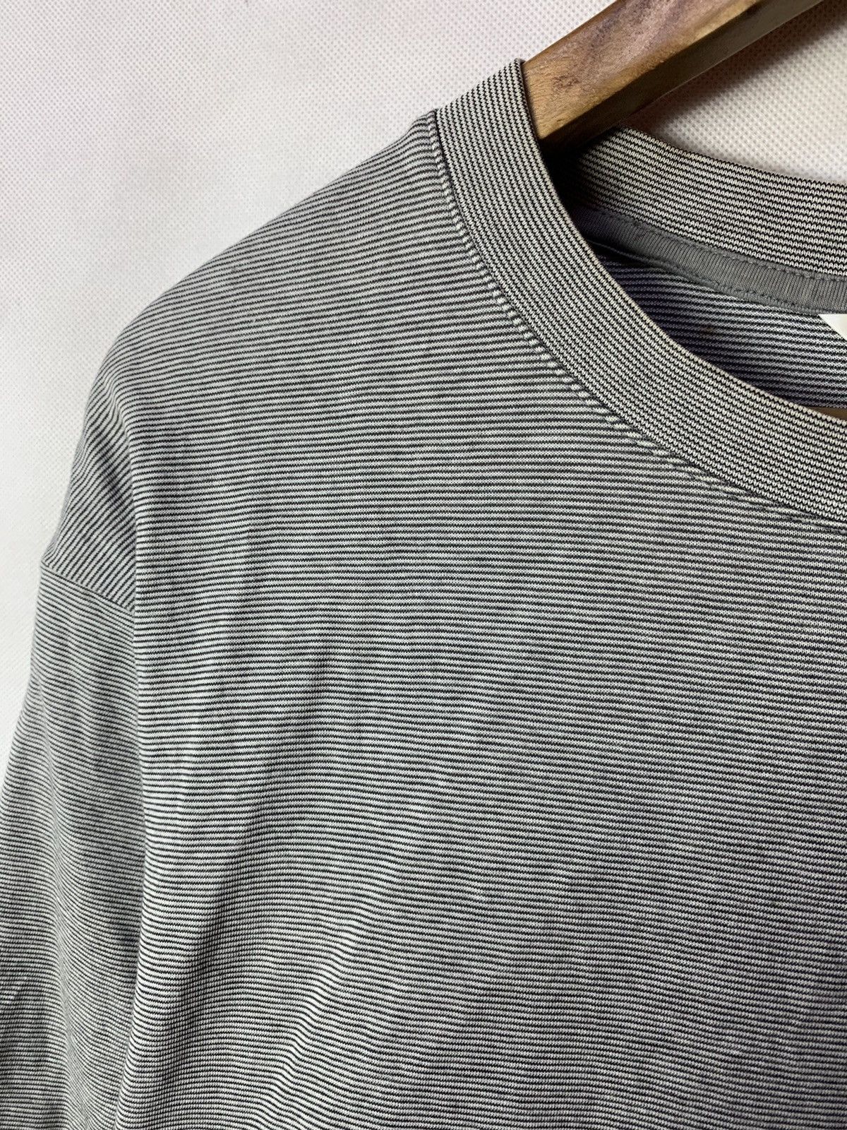Japanese Brand × Lemaire × Uniqlo 🔥Uniqlo U Lemaire Stripes Airism Tee Essentials Size US L / EU 52-54 / 3 - 3 Thumbnail