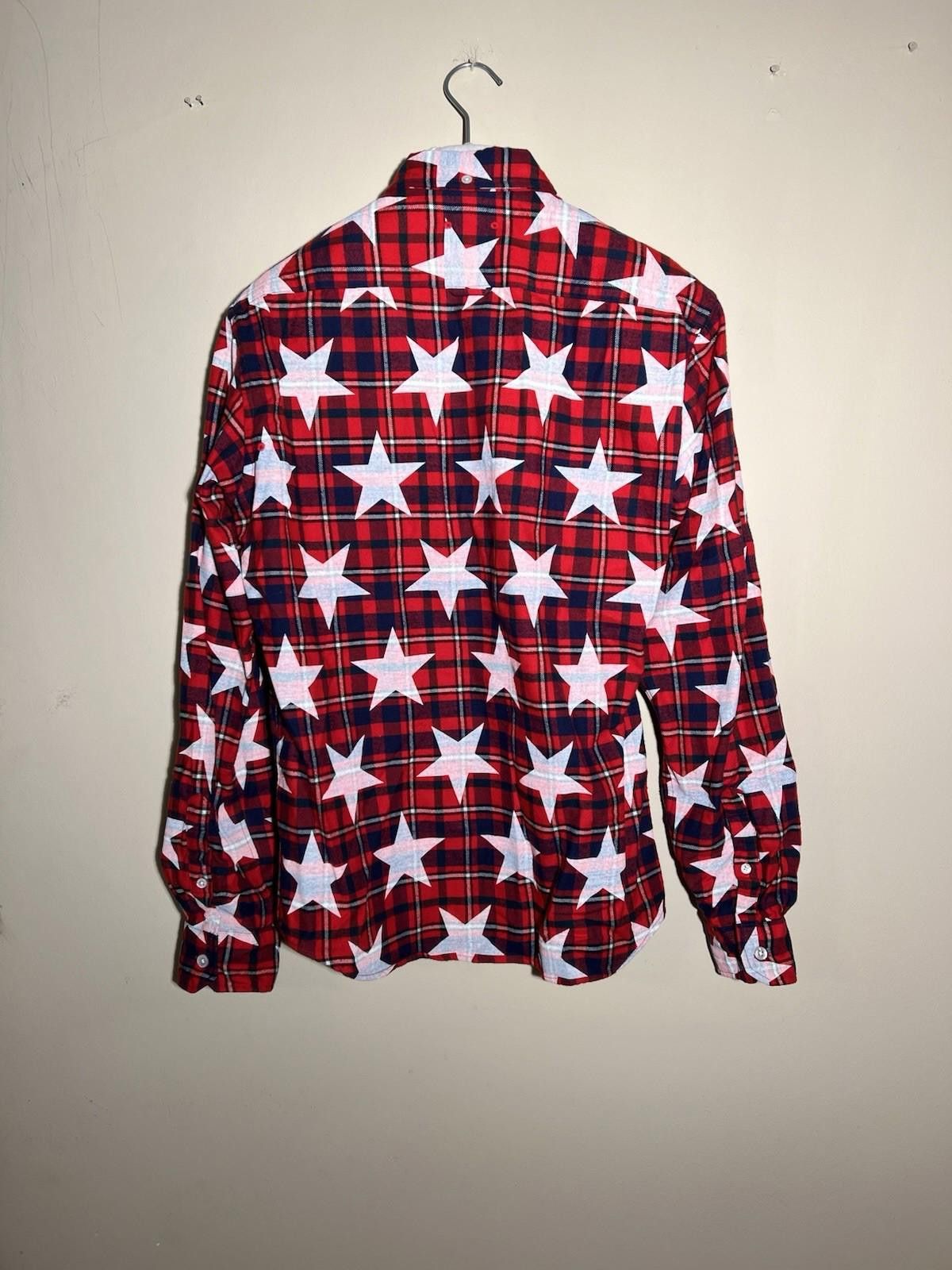 Sophnet. SOPHNET. Flannel Check Star Print Shirt Red Large Size US L / EU 52-54 / 3 - 4 Thumbnail