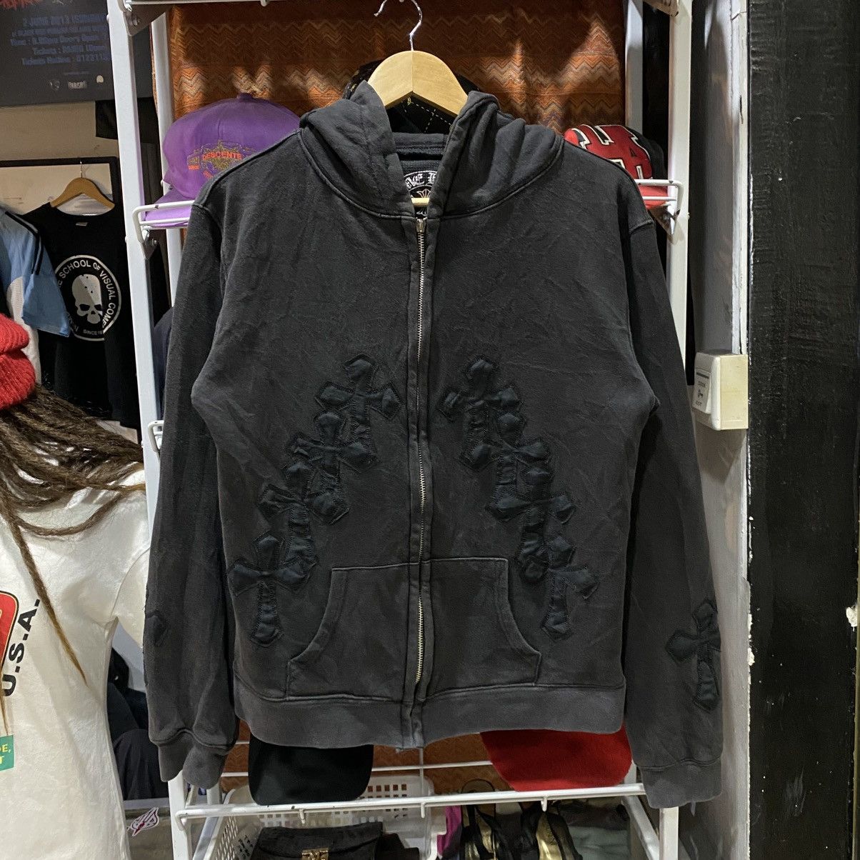Japanese Brand Cross Patches Chrome Hearts Inspired Hoodie