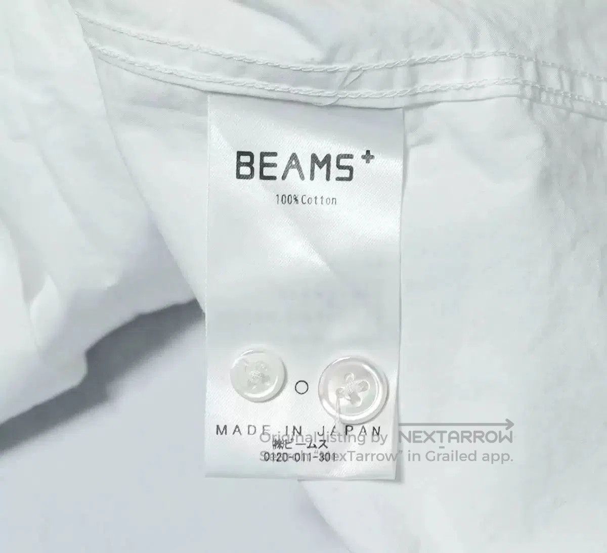 Beams Plus BEAMS PLUS Open Collar Short Sleeve Pima Shirt. Size US XL / EU 56 / 4 - 4 Thumbnail
