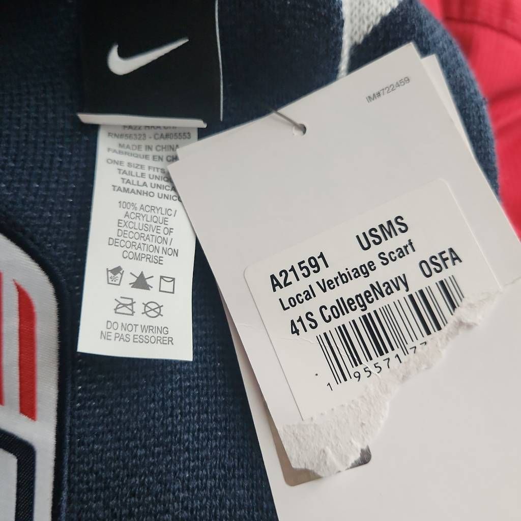 Nike Nike Navy White USA "States" Olympic Only Forward Fringed Sc Size ONE SIZE - 4 Thumbnail