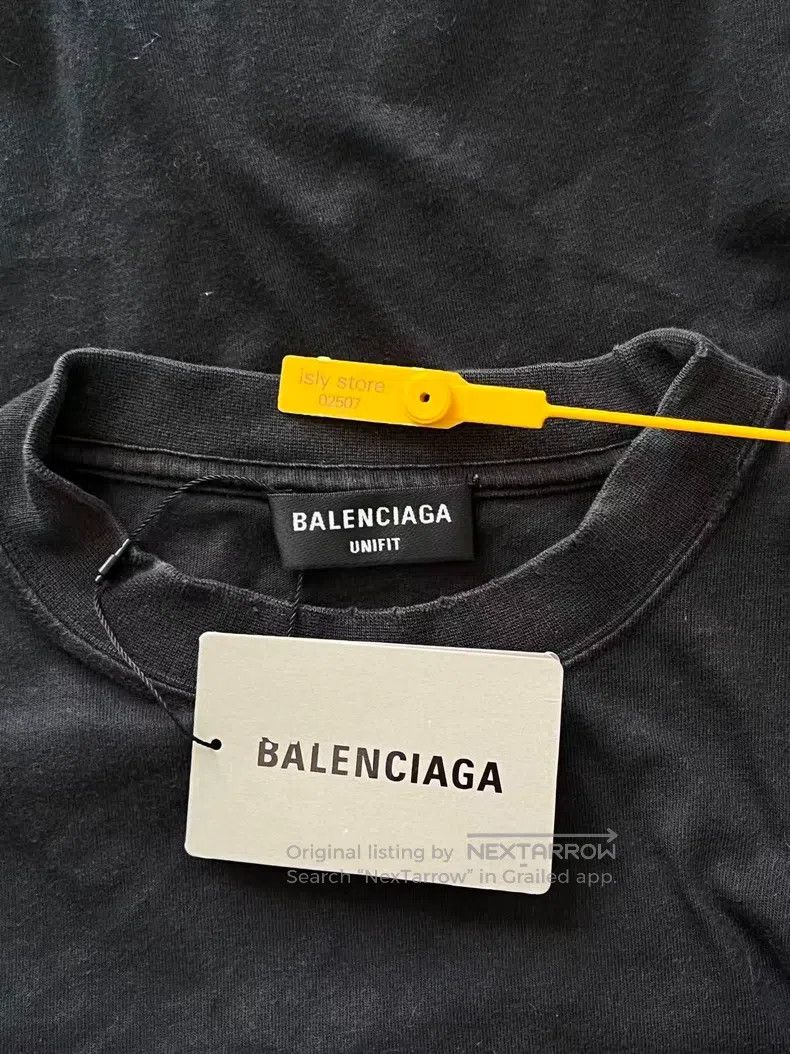 Balenciaga Balenciaga Solid Color Logo Printed Jersey Knit Short Slee Size US L / EU 52-54 / 3 - 5 Thumbnail