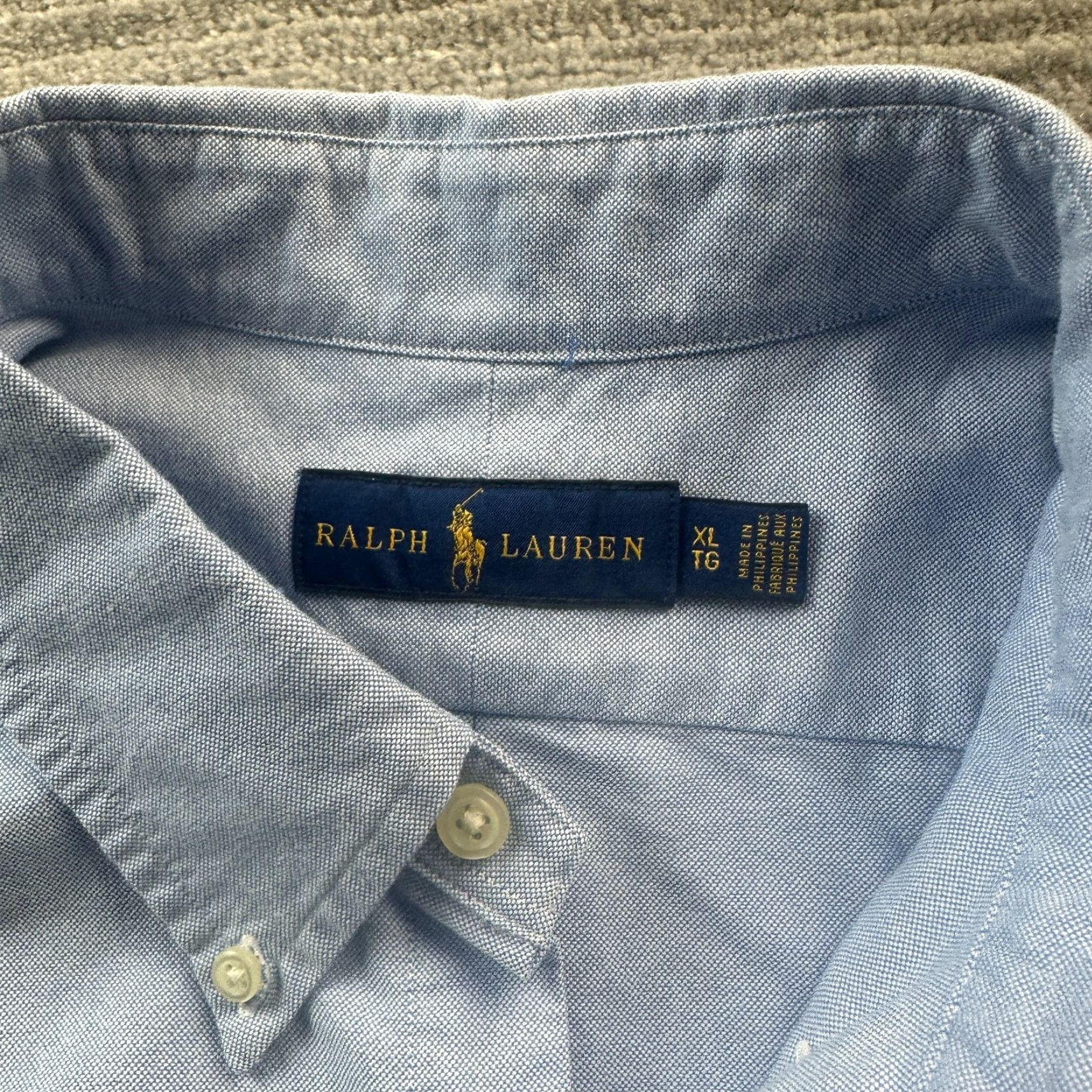 Ralph Lauren Ralph Lauren Shirt Mens Extra Large Blue Button Up Chambray Pony Pocket Size US XL / EU 56 / 4 - 6 Thumbnail
