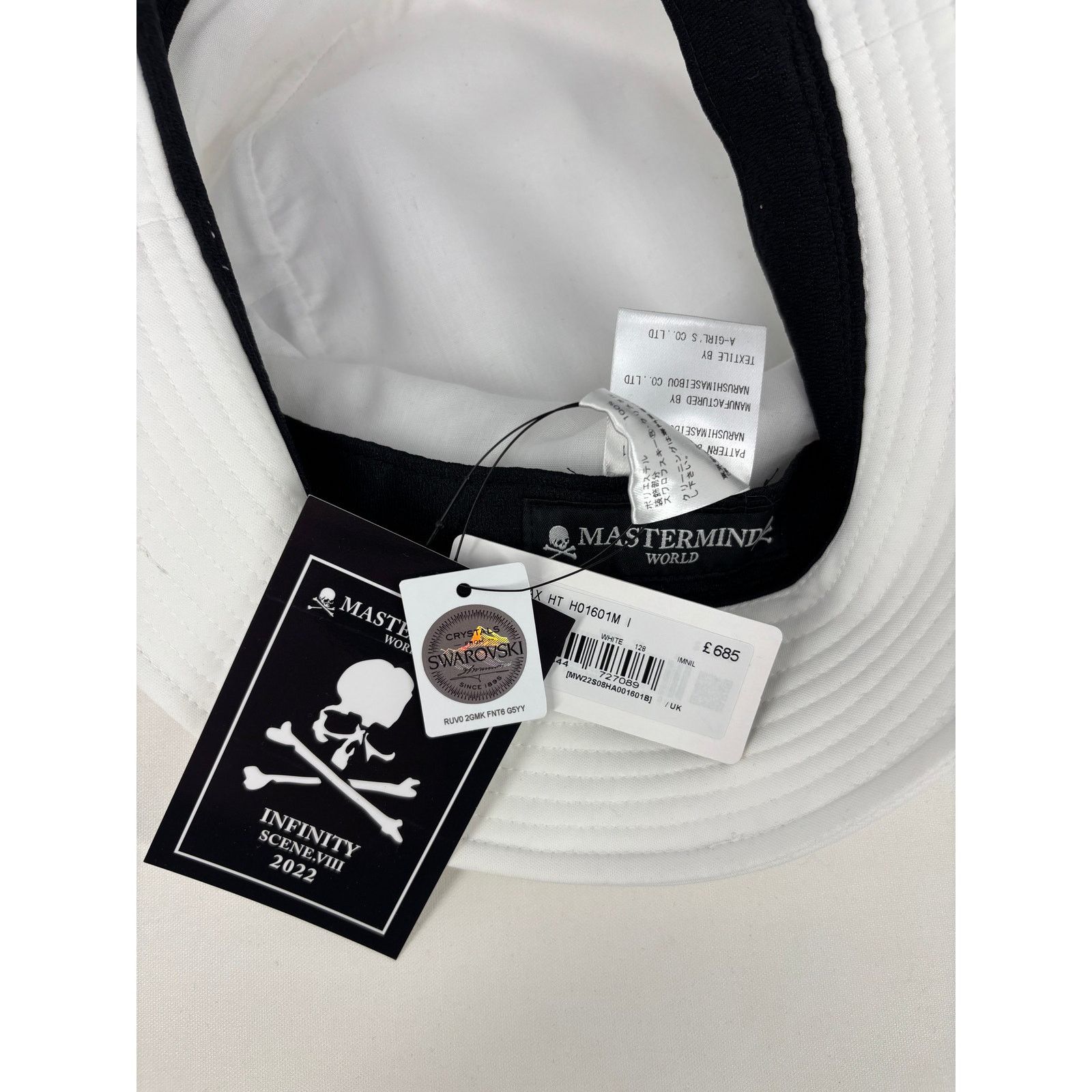 Mastermind Japan Mastermind World X Swarovski White Bucket Hat Size Large Size ONE SIZE - 8 Thumbnail