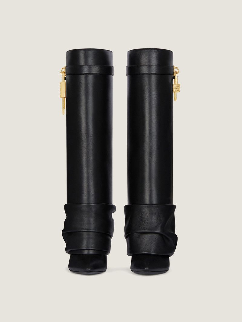 Givenchy o1w1db10126 Shark Lock Stiletto Boots in Black Size US 11 / IT 41 - 3 Thumbnail