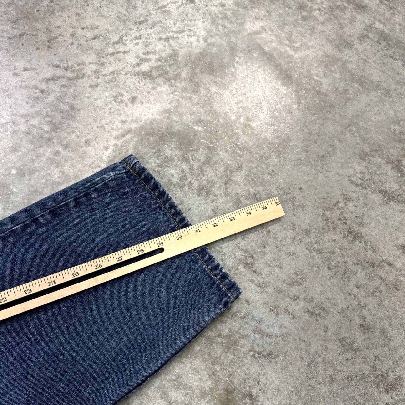 Denime VINTAGE Phat Classics Jeans Mens 44x34 Blue Denim Straight Leg Baggy Hip Hop Embroidered P Logo Front Pocket Womens Size US 44 / EU 60 - 7 Thumbnail