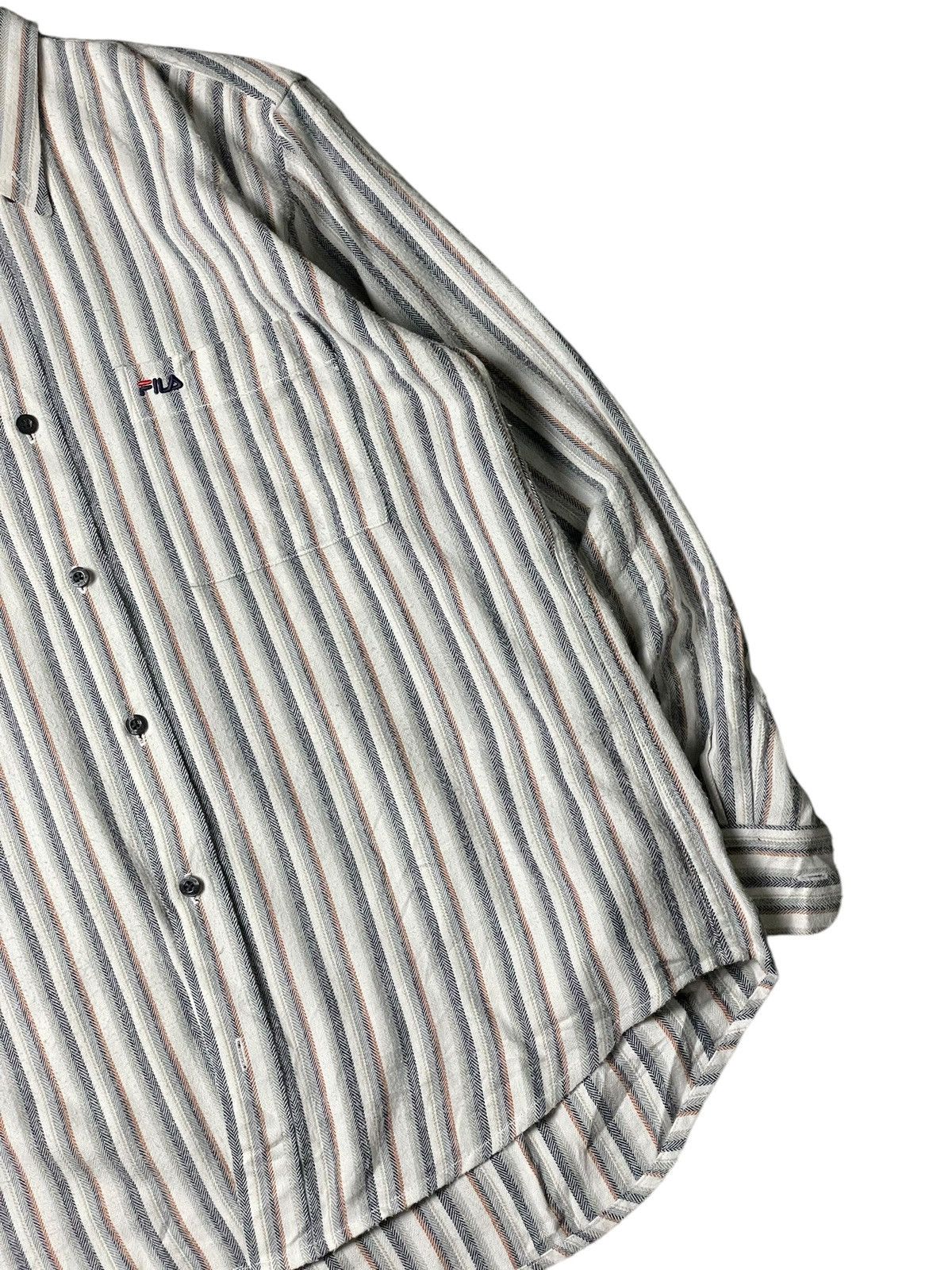 Fila × Japanese Brand × Vintage Vintage FILA Striped Button Up Shirts (95) Size US L / EU 52-54 / 3 - 3 Thumbnail