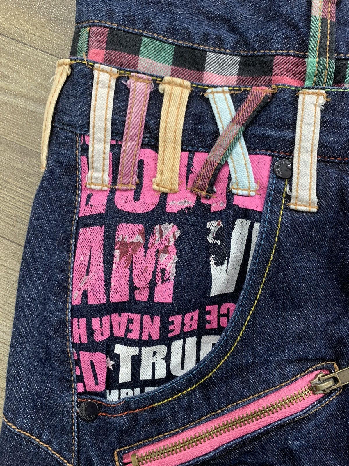 Hysteric Glamour 2000s Sorridere Double Waist Punk Plaid Lgb Style Jeans Size US 29 - 13 Thumbnail