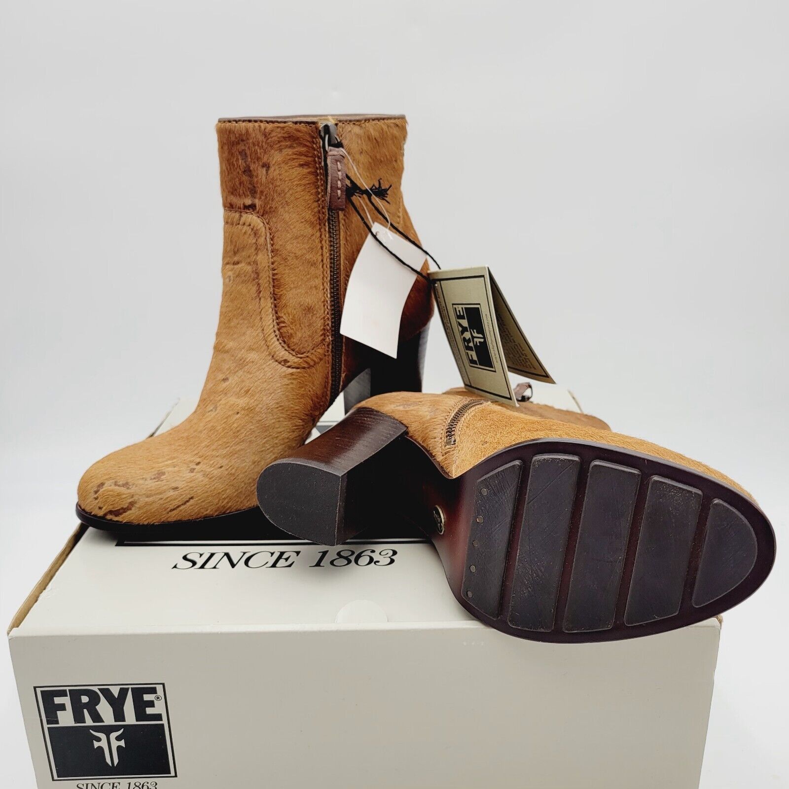 Frye FRYE Women's Parker Short Boots Cognac Size 9.5 Medium (M) Size US 9.5 / IT 39.5 - 3 Thumbnail