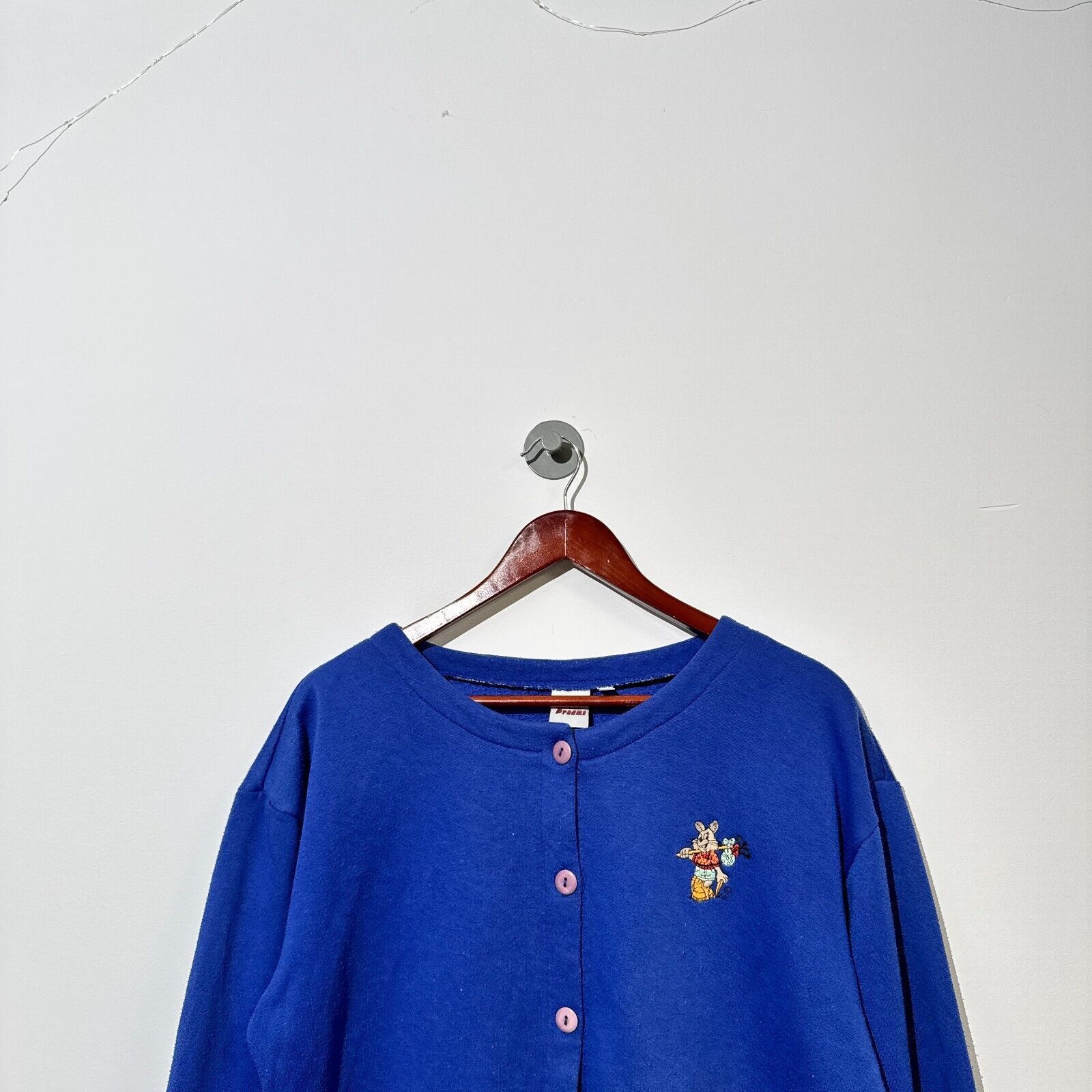 Vintage Vintage Unisex Blue Cotton Cardigan Size M/L Regular Fit 90s Size US L / EU 52-54 / 3 - 6 Thumbnail