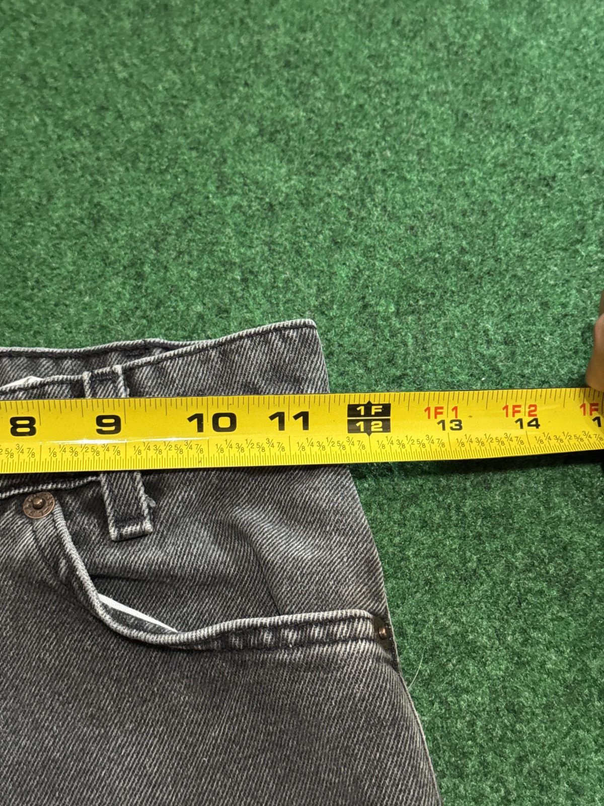 Levi's Vintage Clothing Vintage 90s Levi’s 550 Relaxed 23x26 Dark Wash Black Jeans Size 23" - 7 Thumbnail