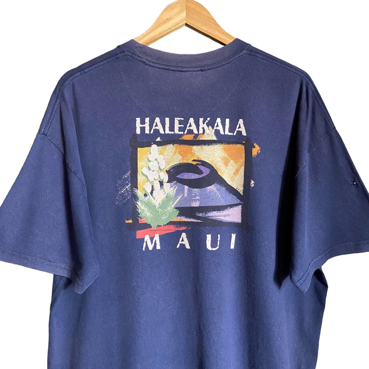 Vintage Vintage 90s Haleakala Maui Graphic Tee Size US XL / EU 56 / 4 - 1 Thumbnail