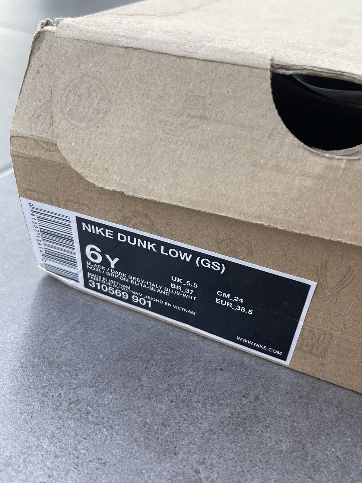 Nike !DS! 6Y Nike Dunk Low Black Dark Grey Low-Top Sneakers Size US 8 / IT 38 - 15 Thumbnail