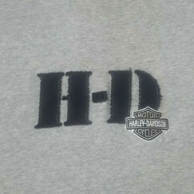 Harley Davidson Harley-Davidson Mens XL T-Shirt Embroidered Tee Gray Short Sleeve Victoria Texas Shirt Mens XL Gray Embroidered Harley-Davidson T-Shirt Size US XL / EU 56 / 4 - 3 Thumbnail