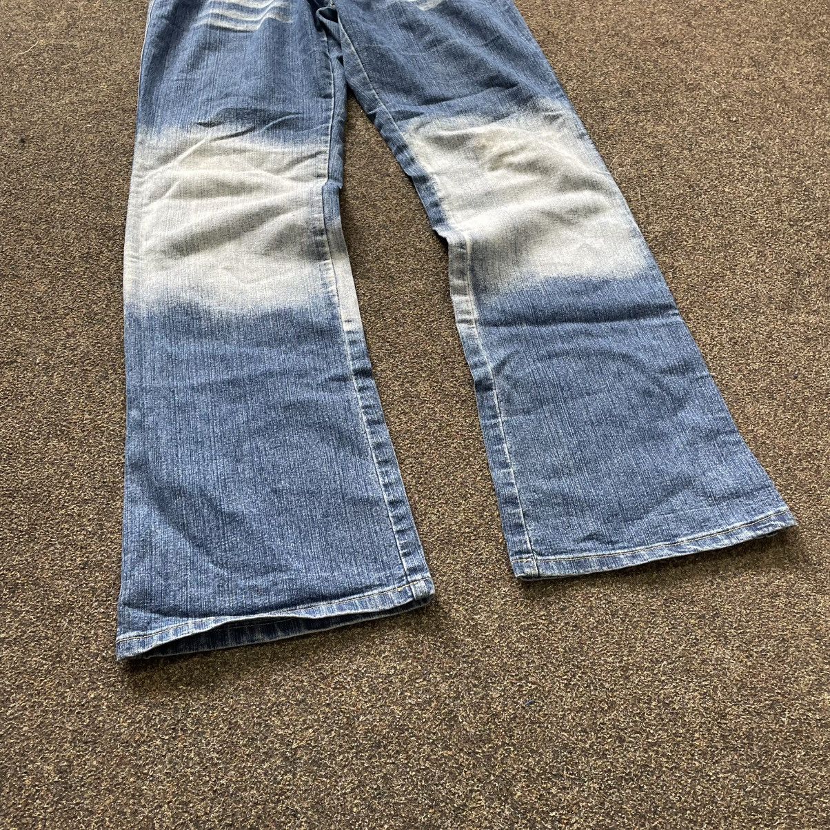 Vintage Vintage 90s Faded Flare Jeans Wide Leg Y2K Streetwear 28 Size 28" / US 6 / IT 42 - 2 Thumbnail