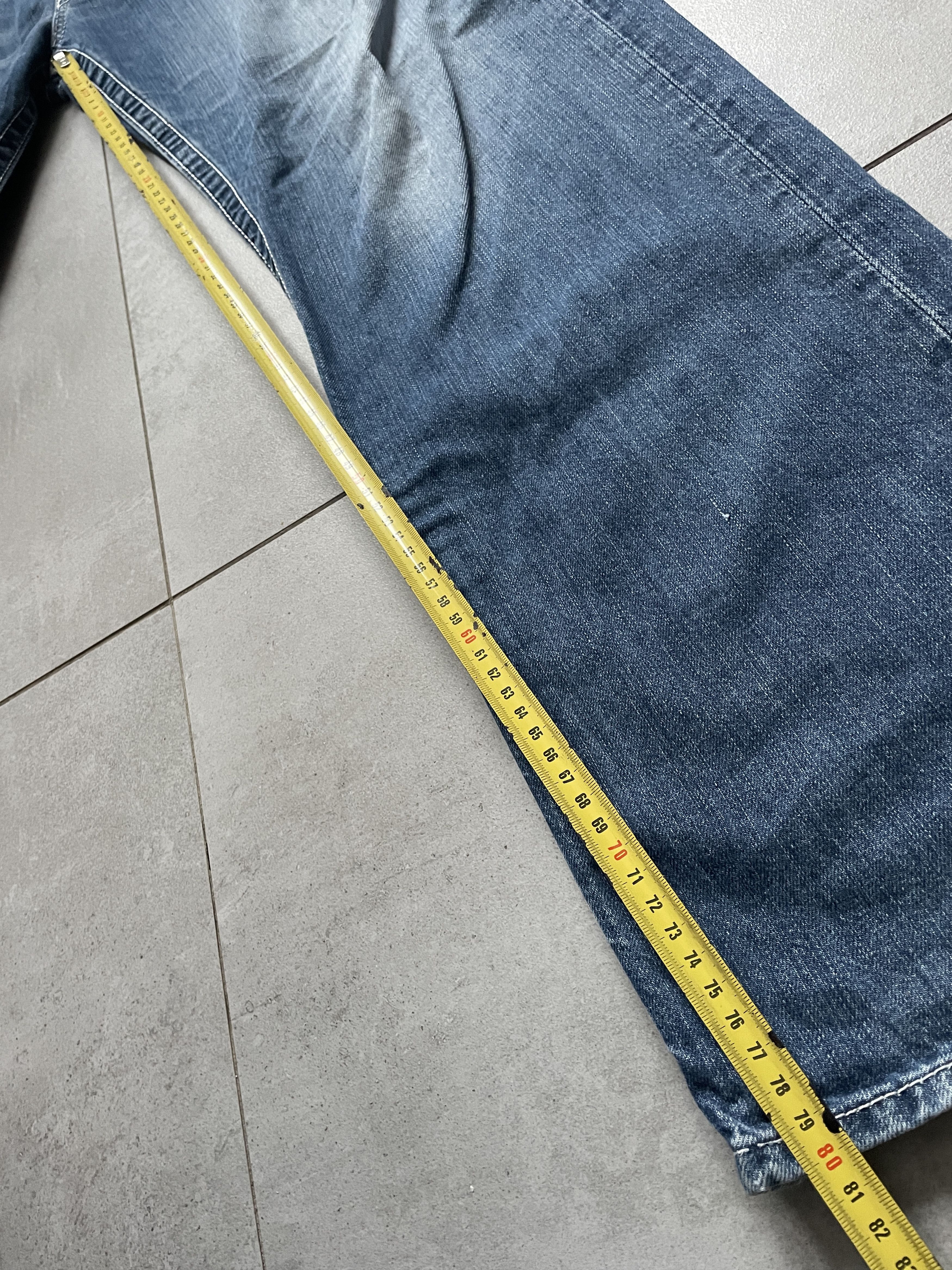 True Religion Y2K TRUE RELIGION STRAIGHT LIGHT BLUE DISTRESSED JEANS Size US 38 / EU 54 - 12 Thumbnail
