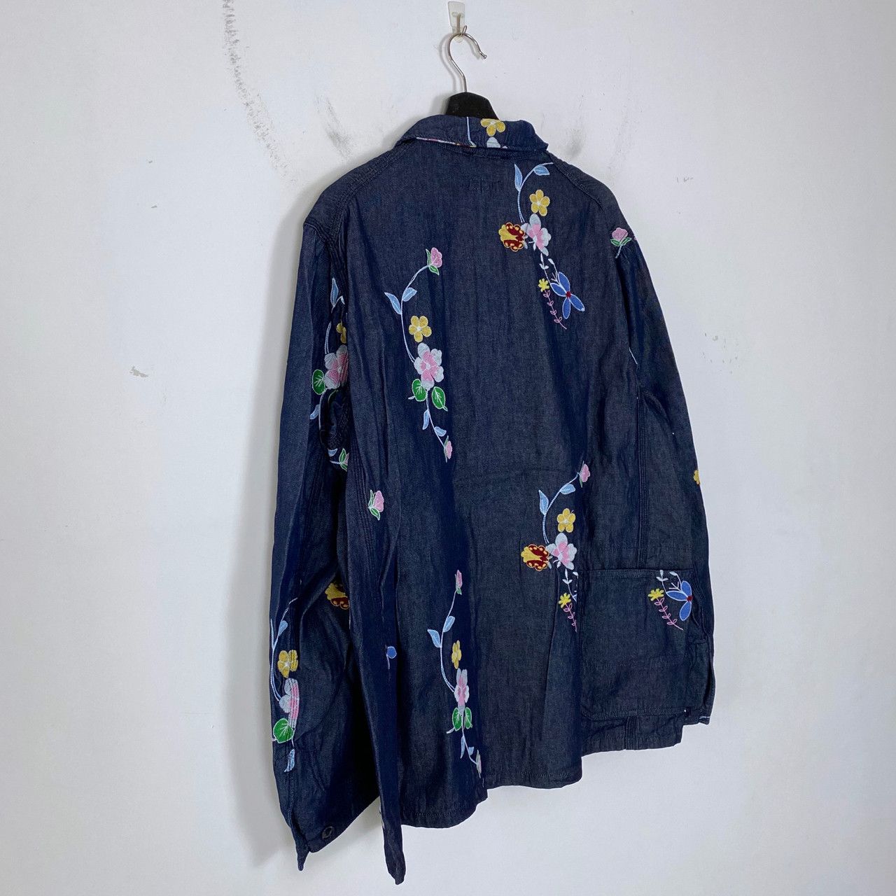 Engineered Garments INDIGO DENIM FLORAL EMBROIDERY WORK JACKET Size US L / EU 52-54 / 3 - 4 Thumbnail
