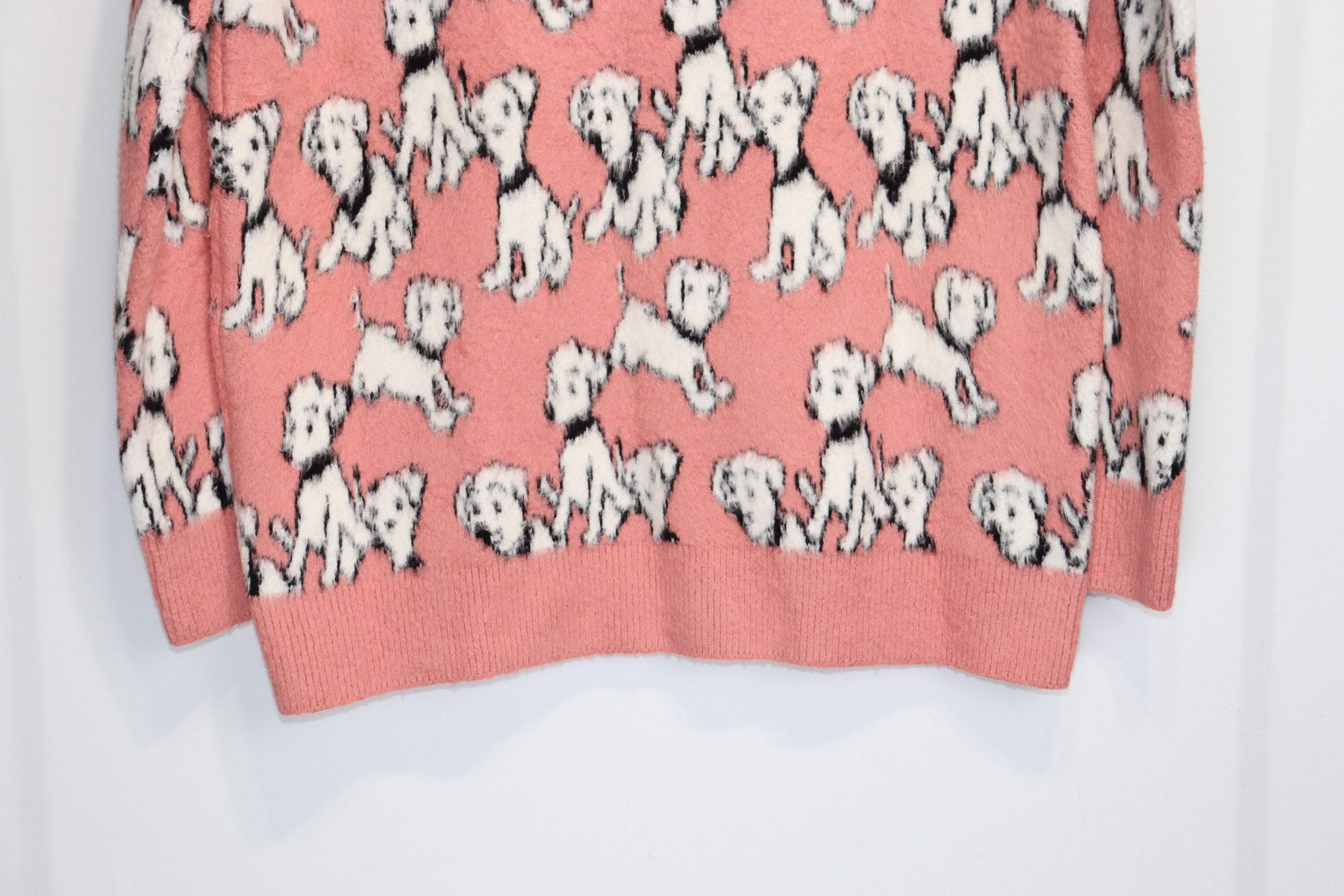 Celine o1rshd1 V Neck Puppy Cotton Blend Cardigan in Pink/Black Size US M / EU 48-50 / 2 - 11 Thumbnail