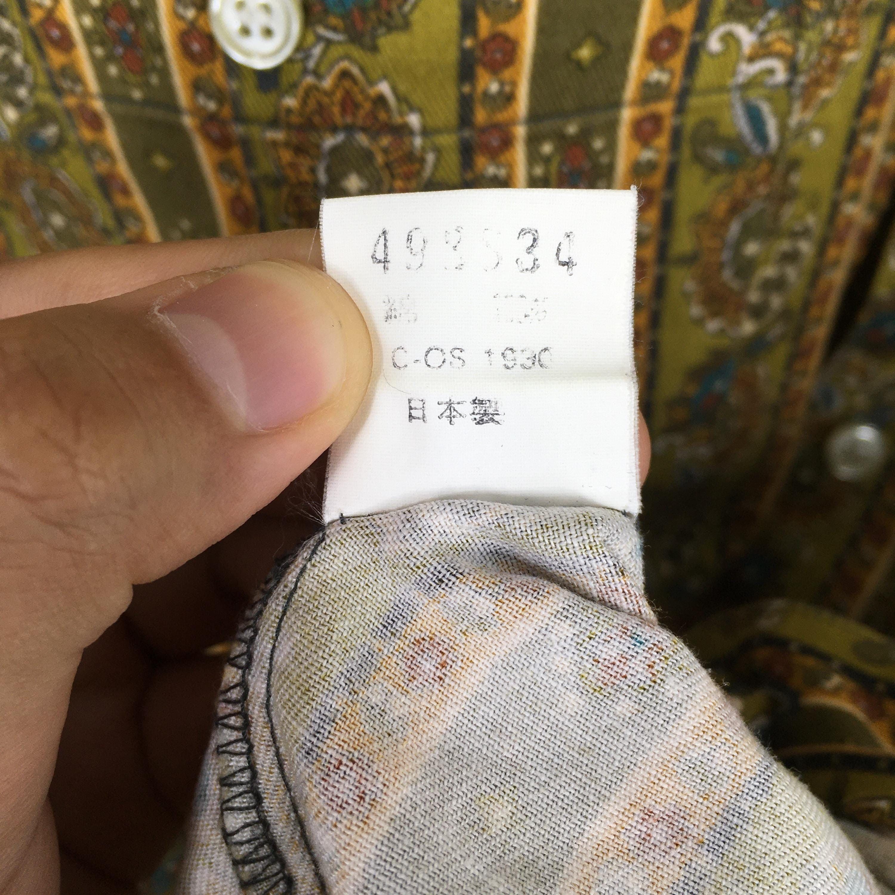 Flannel × Vintage Vintage Abstract Green Floral Casual Flannel Shirt Large Size US L / EU 52-54 / 3 - 6 Thumbnail