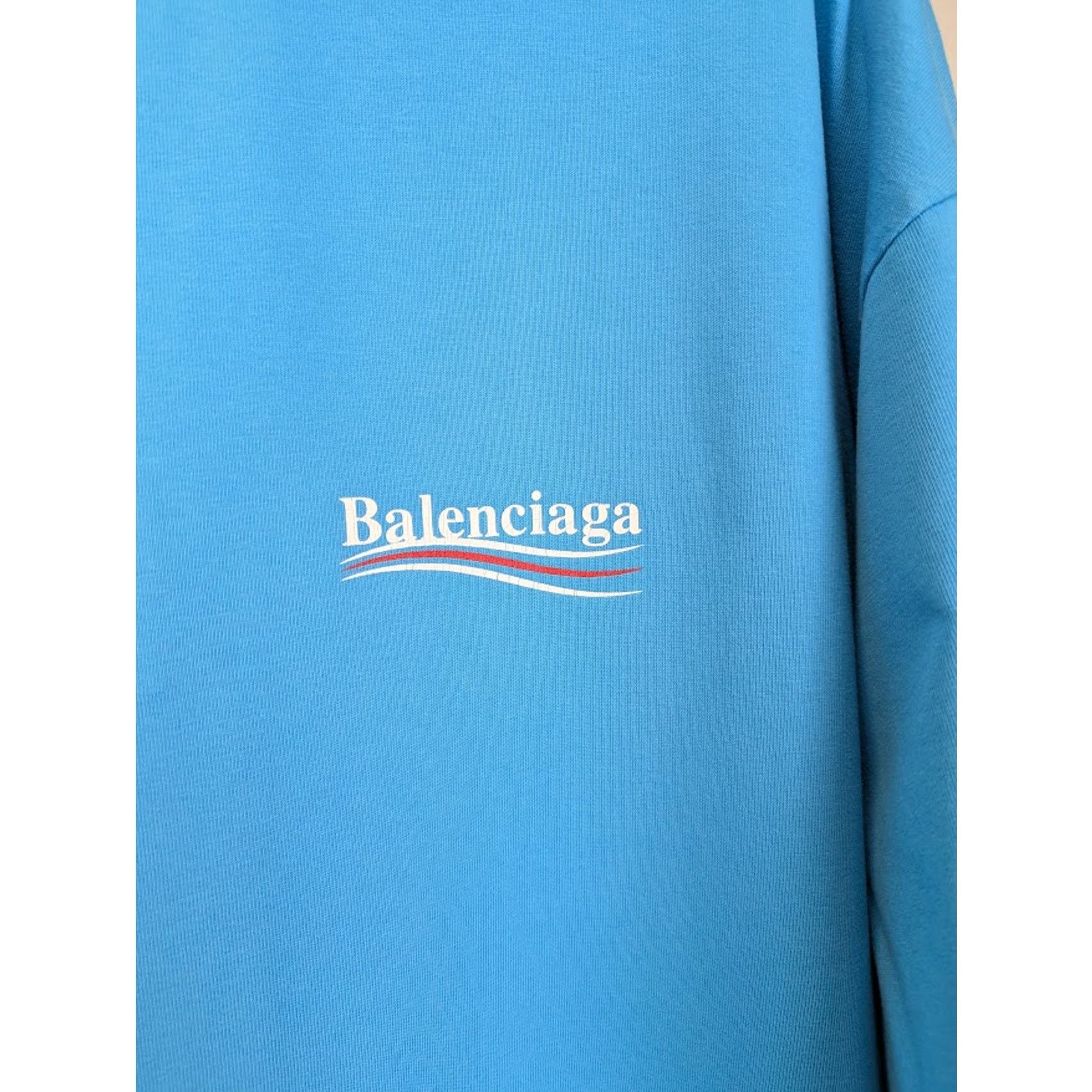 Balenciaga o1rshd1 Q:2 / Political Logo Large Fit T-Shirt Size US M / EU 48-50 / 2 - 4 Thumbnail