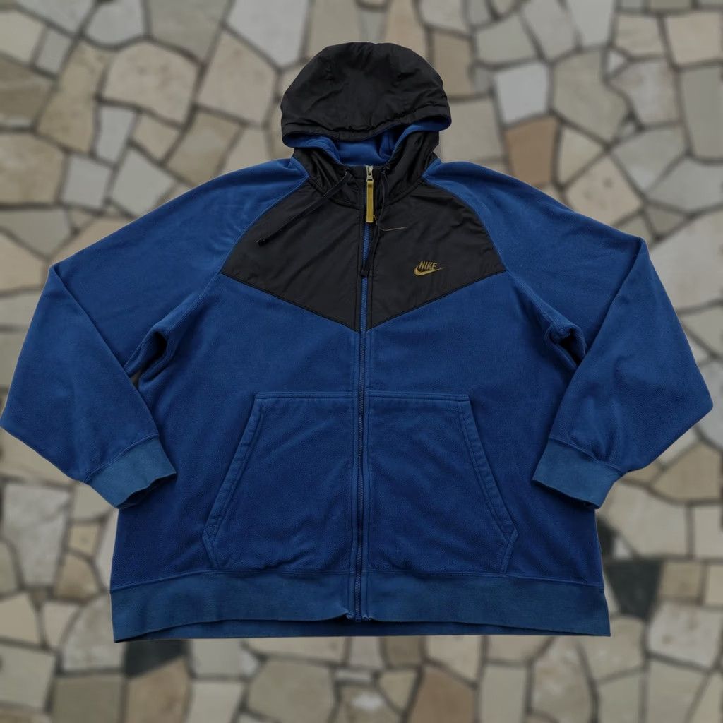 Nike Nike Hoodie Mens 2XL Blue Black Polar Fleece Windrunner Jacket Sweatshirt Zip Up Size US XXL / EU 58 / 5 - 1 Thumbnail