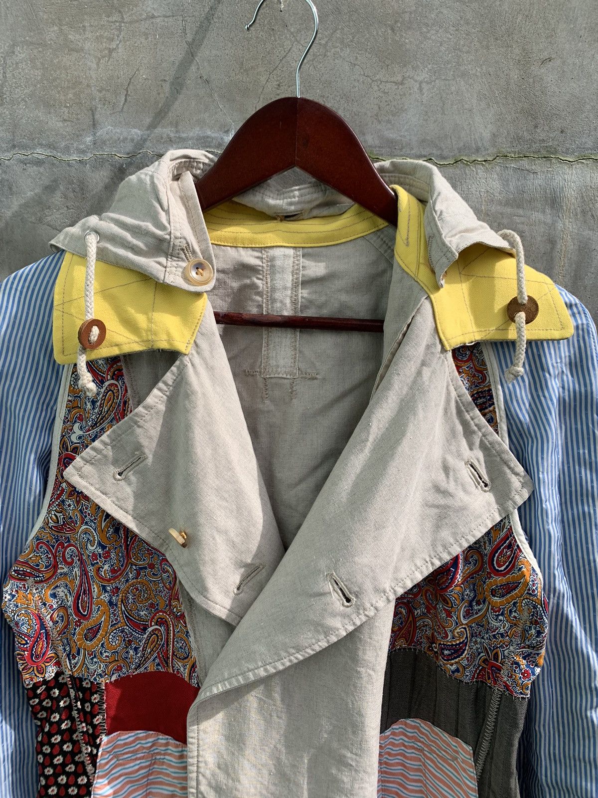 Junya Watanabe SS16 RUNWAY Patchwork Reversible Double Breasted Coat Size US S / EU 44-46 / 1 - 8 Thumbnail