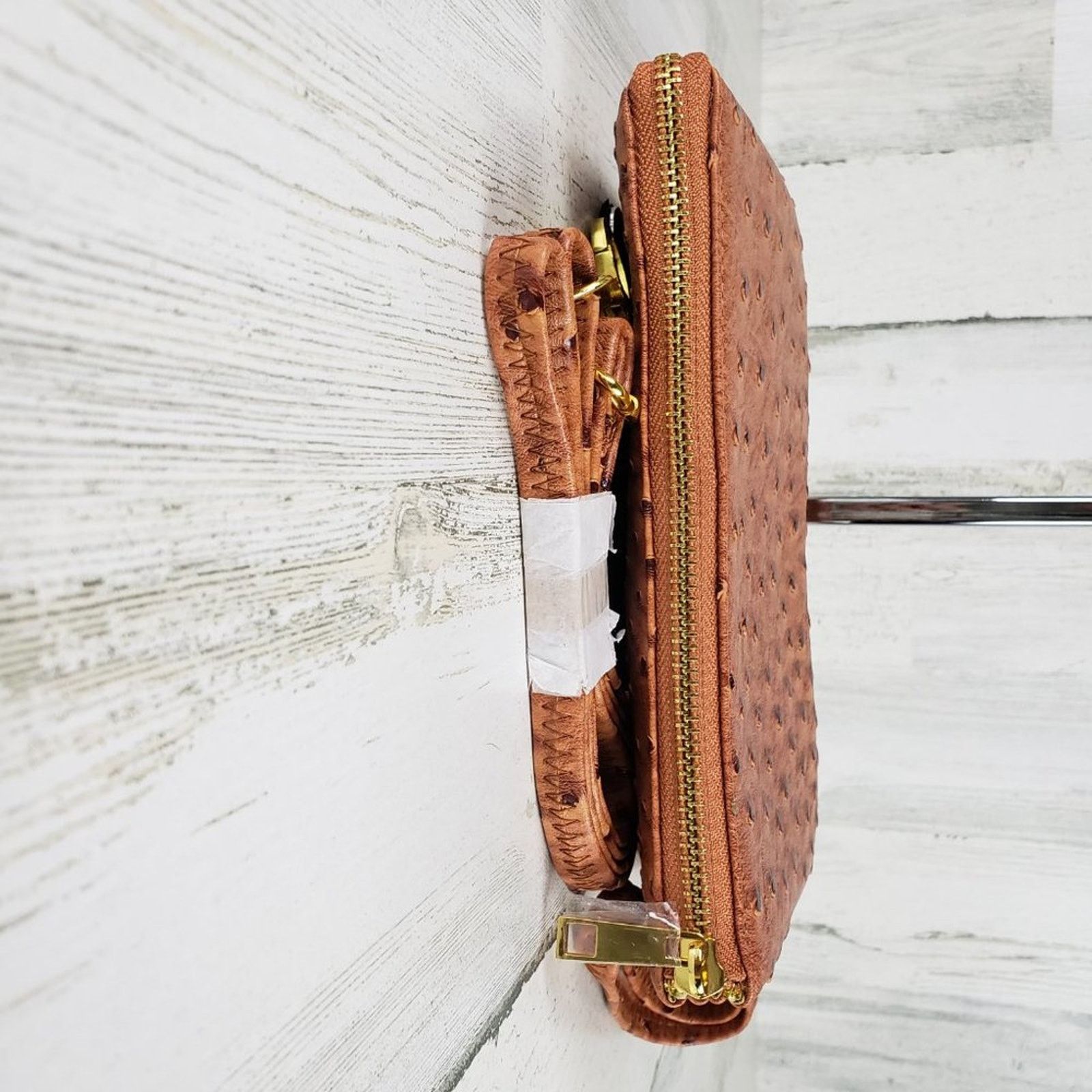 Other Brown Laser Cut Wristlet Gold-Tone Hardware Shoulder Purse Size ONE SIZE - 5 Thumbnail