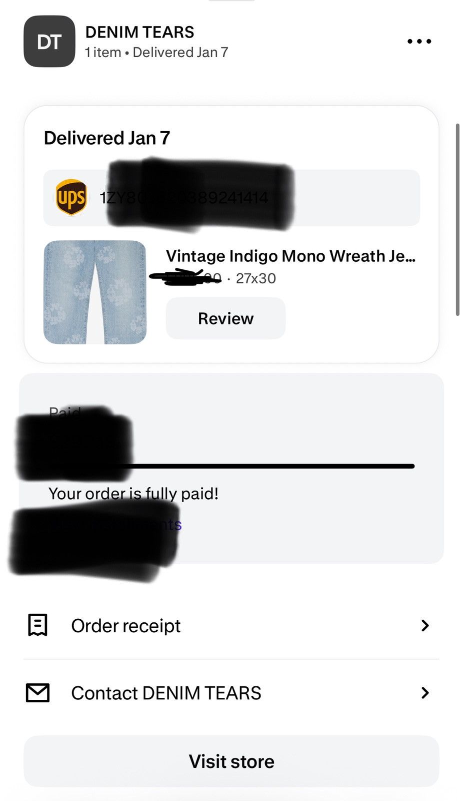 DENIM TEARS × Levi's Denim Tears Vintage Indigo Mono Wreath Levi’s Size US 27 - 6 Thumbnail