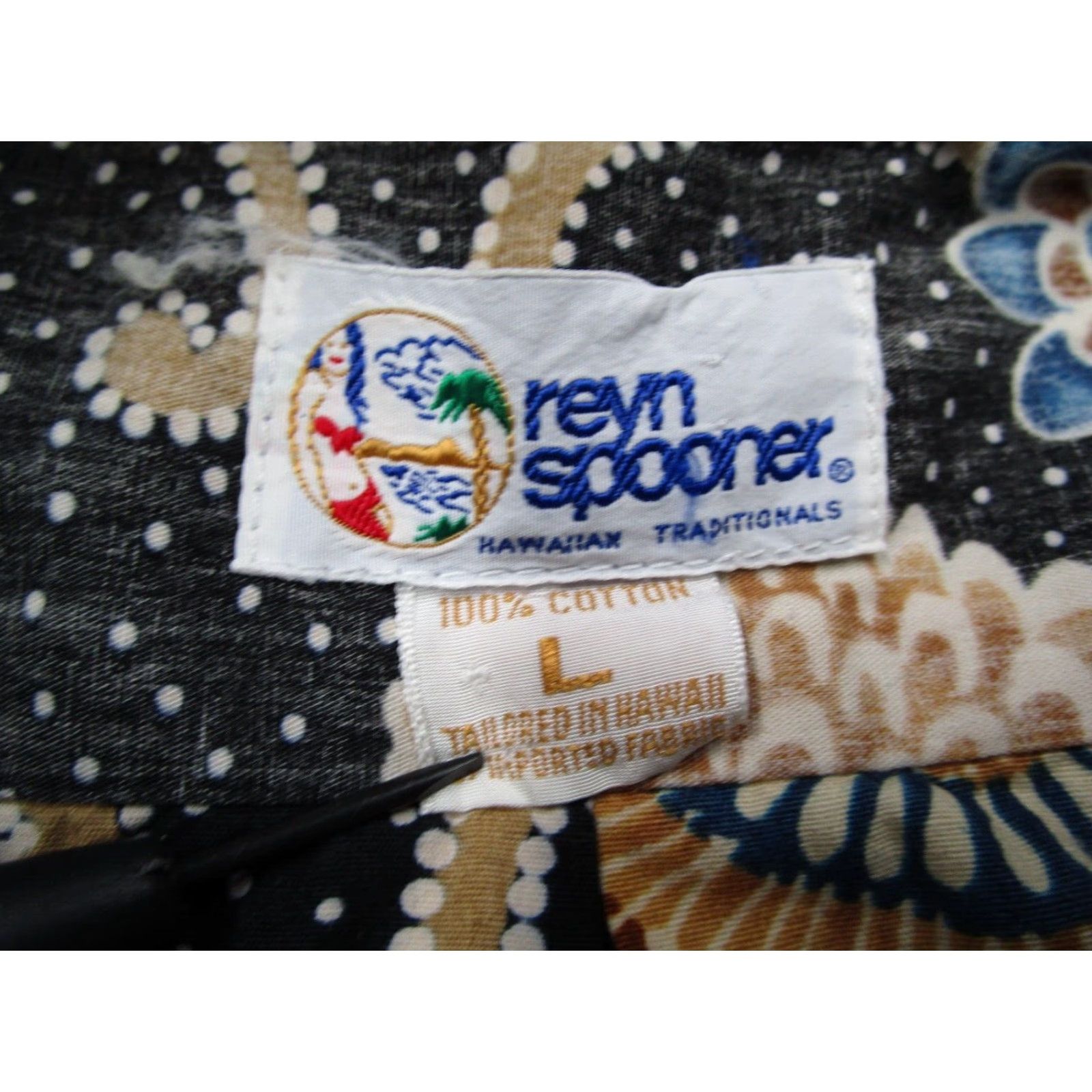 Reyn Spooner VINTAGE Reyn Spooner Mens Large Black Hawaiian Shirt Short Sleeve Button Up Size US L / EU 52-54 / 3 - 3 Thumbnail