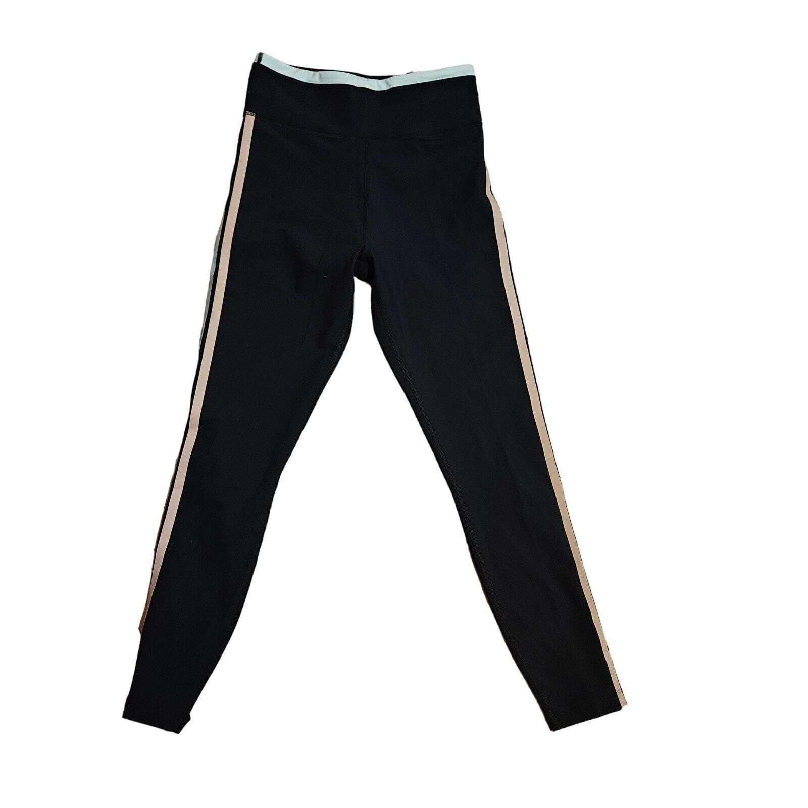 Designer Calme by Johnny Was Black Striped Leggings Size M NWOT Size 32" / US 10 / IT 46 - 1 Thumbnail