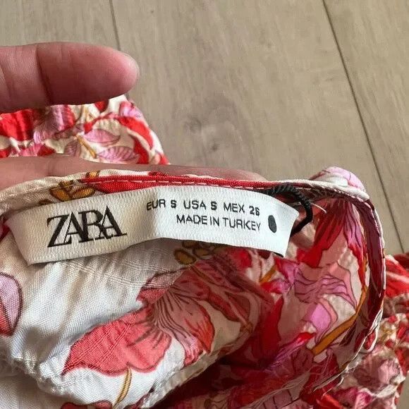 Zara Zara Sharon cocktail floral print mini dress small Size S / US 4 / IT 40 - 4 Thumbnail