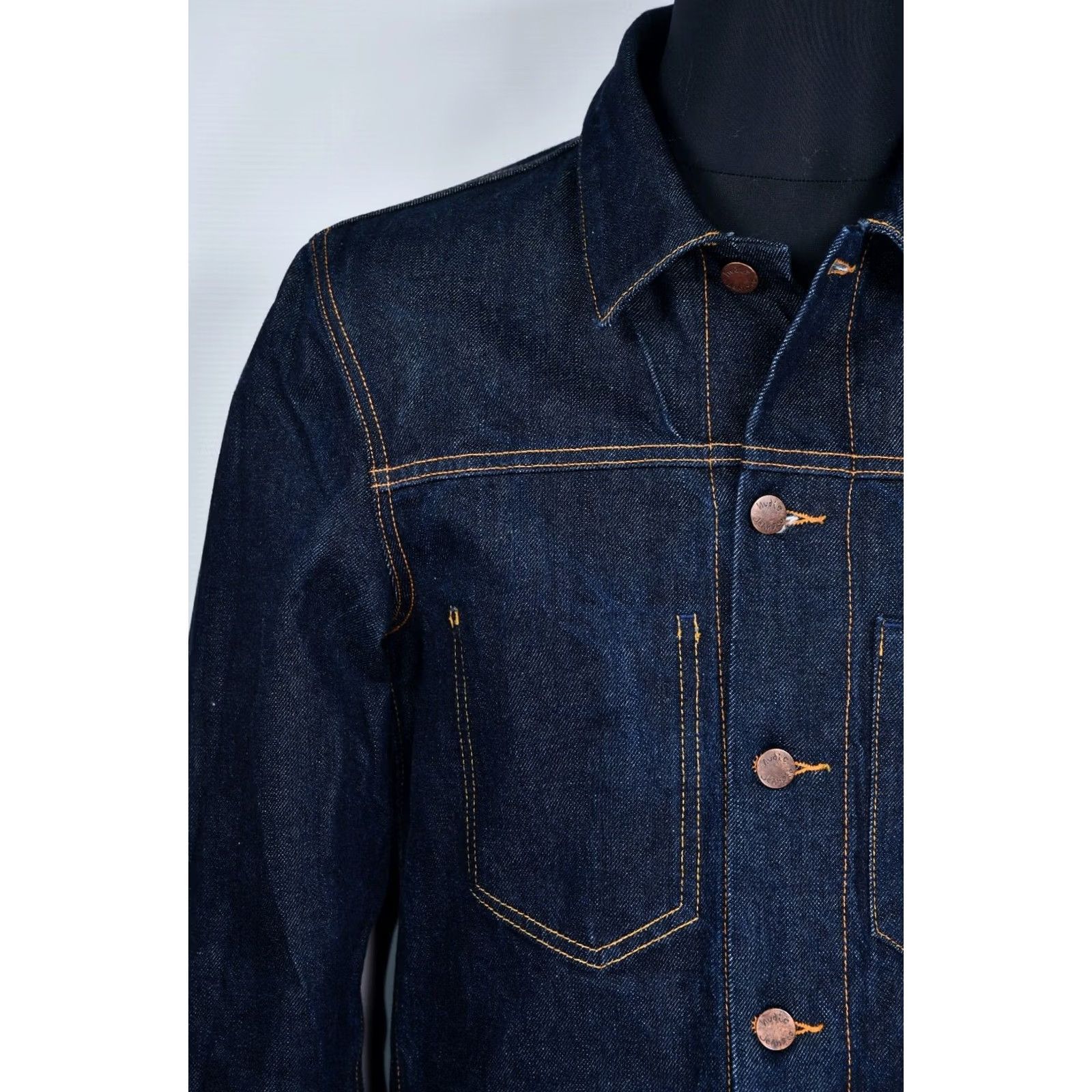 Nudie Jeans Nudie Jeans Ronny Dry Vegan Selvedge Denim Jacket Blue M Jeans Jacket Size US 31 - 6 Thumbnail