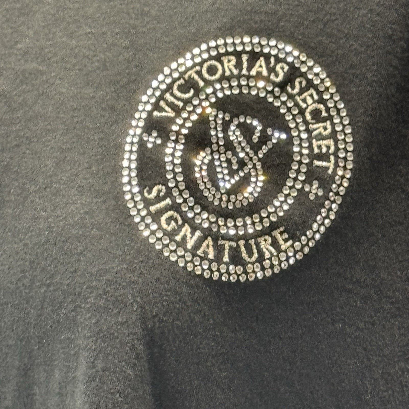 Victoria's Secret Victoria’s Secret Black Bling Logo Shirt Women’s Size L Size L / US 10 / IT 46 - 3 Thumbnail