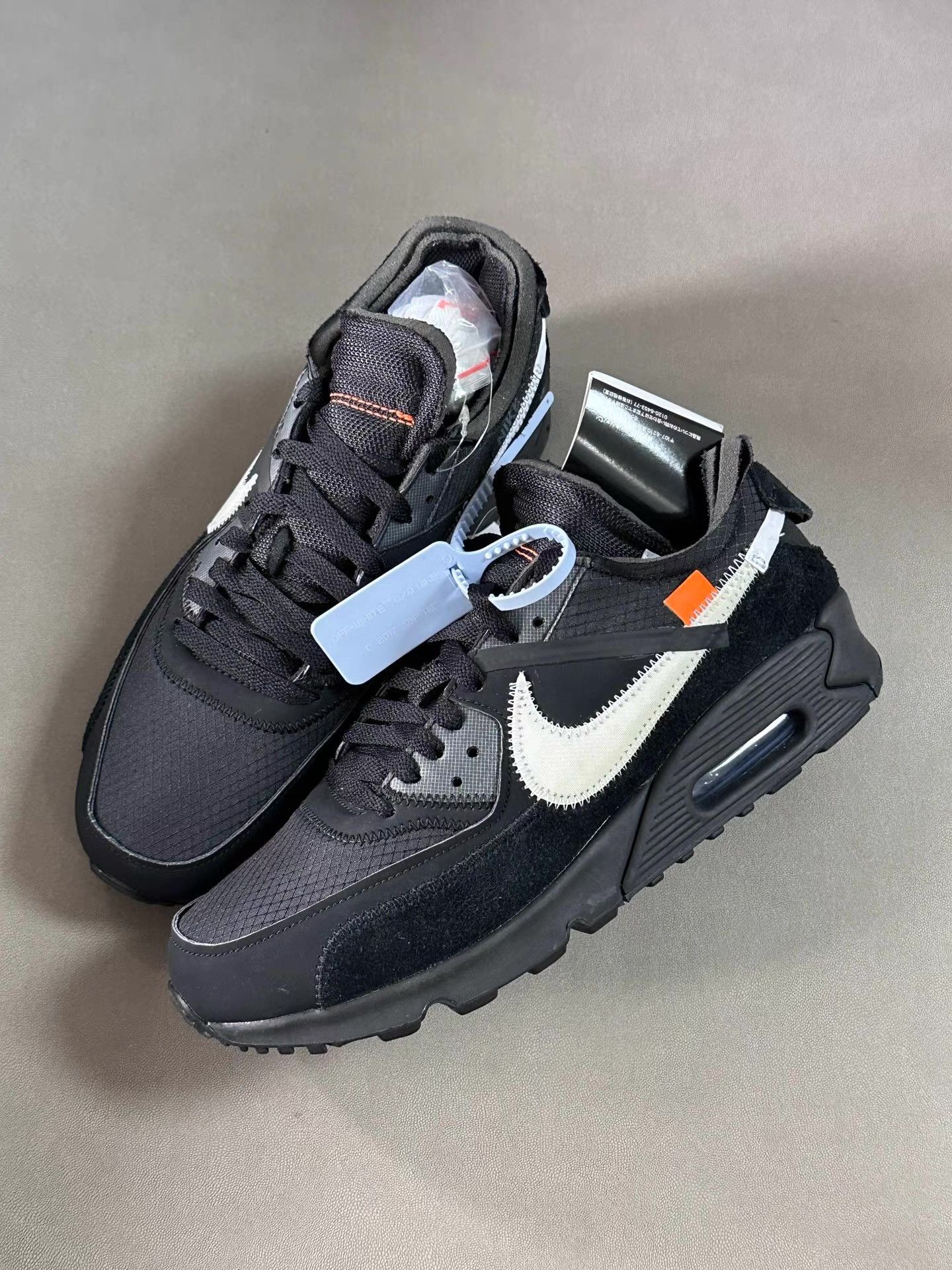 Nike Off-White x Air Max 90 Black Ｑ20 Size US 8.5 / EU 41-42 - 1 Thumbnail
