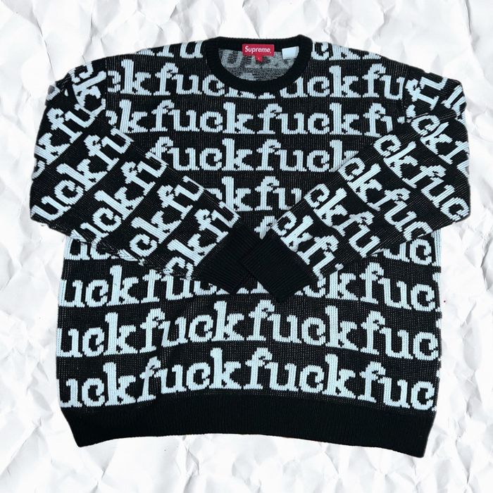 Supreme Supreme “fuck” pullover sweater | Grailed