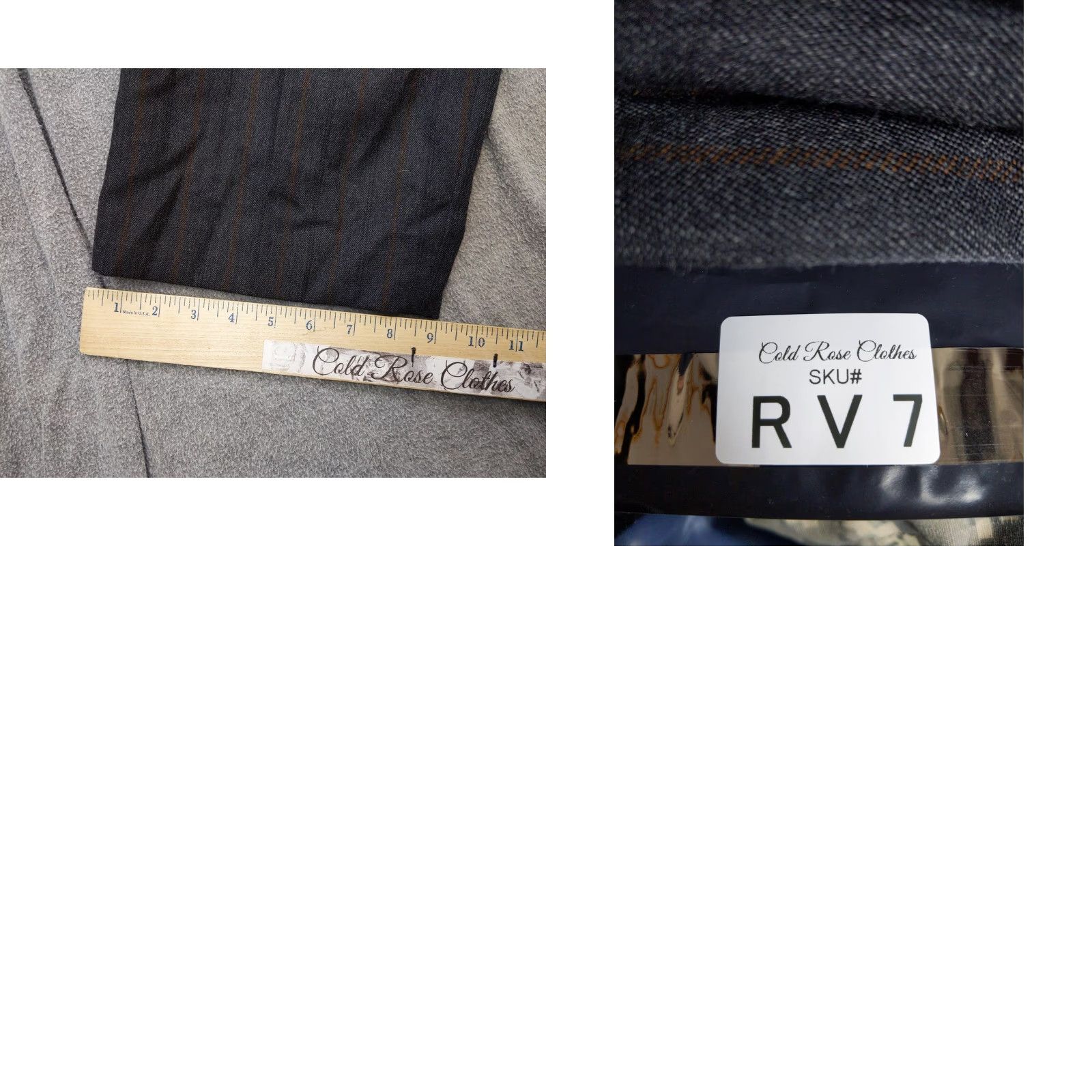 Vintage Harve Benard Pants Womens 12 Gray Wool Pinstripe Dress Workwear Straight Leg Pants, Twill, Lined, Front Zip, Pockets, Flat Front, Business Size 34" / US 12 / IT 48 - 9 Thumbnail